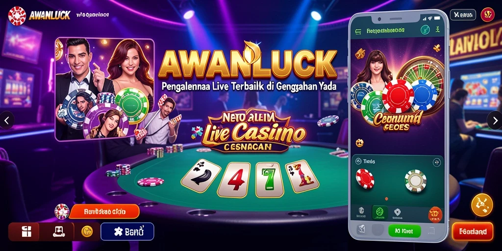 Screenshot gameplay AWANLUCK yang menunjukkan suasana Live Casino.
