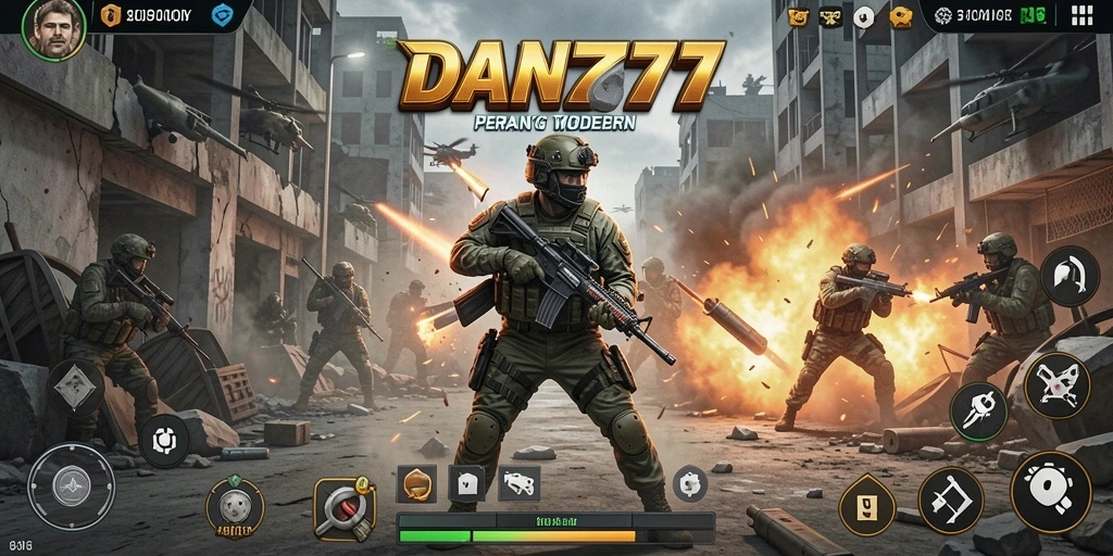 Screenshot gameplay yang mendebarkan dari DAN777.