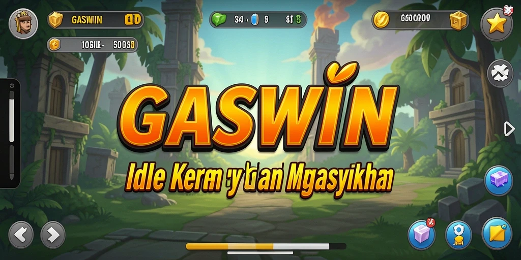 Tampilan menarik dari gameplay GASWIN yang penuh warna.