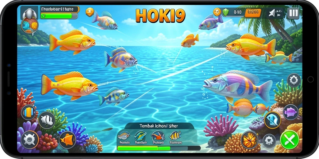 Gameplay HOKI9 yang memukau dengan berbagai ikan untuk ditembak.