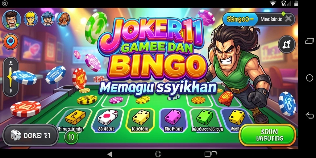 Screenshot JOKER11 menampilkan gameplay Bingo yang seru dan interaktif.