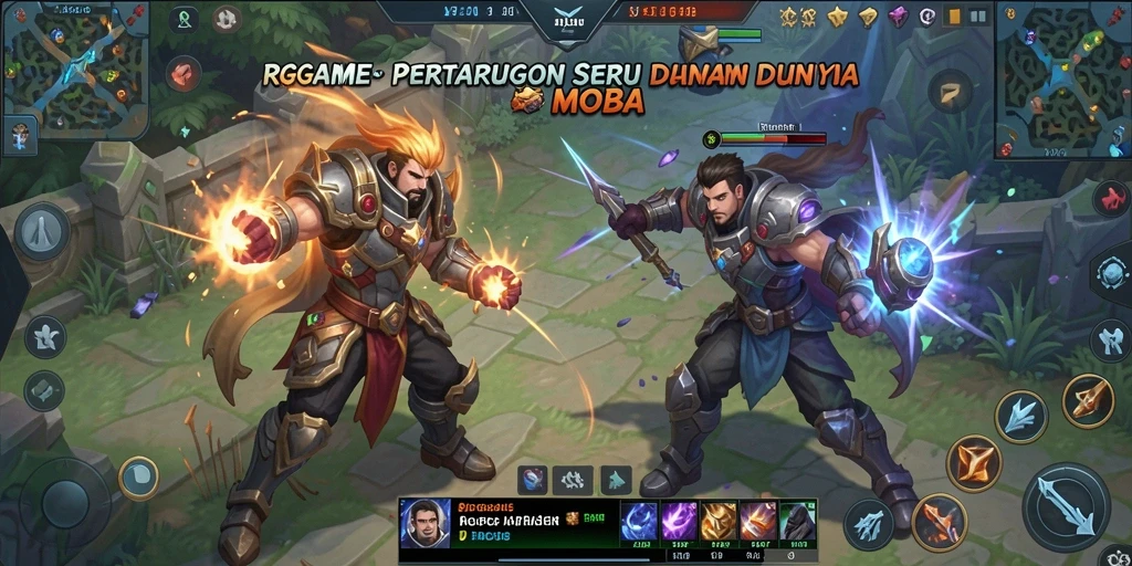 Tampilan screenshot RPGAME dengan aksi pertempuran yang intens.