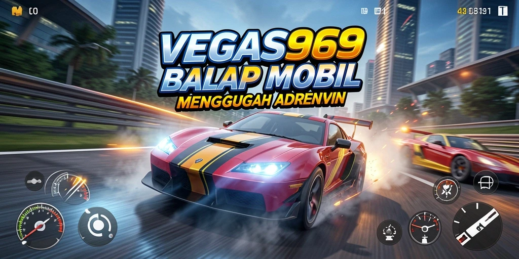 Tampilan gameplay balap yang mendebarkan di VEGAS969.