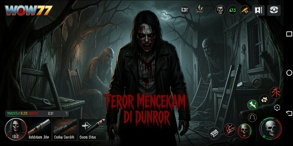 Gameplay seram penuh misteri dalam WOW77 dengan suasana mencekam.
